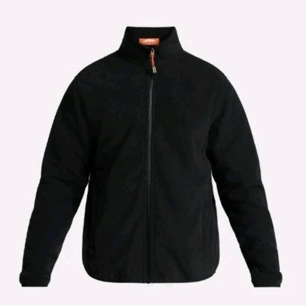 Ozark Trail Polar Fleece Jacket Zip Front Mock Neck Black Size Large Men’s NWT